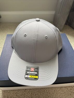 [Richardson] Plain Grey Structured Snapback Hat